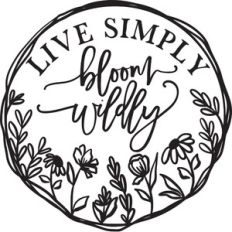 live simply bloom wildly floral wreath