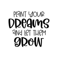 plant your dreams and let them grow