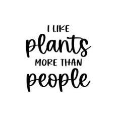 I like plants more than people