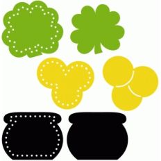 st. patrick's lace-up cards and icons