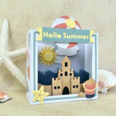 hello summer box card and envelope