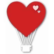 love heart hot air balloon