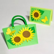 sunflower bag and card
