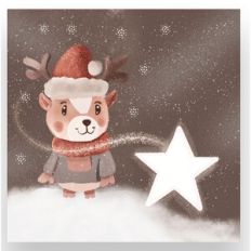 Cute Reindeer Holidays Card Cover with space to write your own message