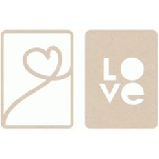 album card overlays - love