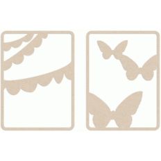 album card overlays - butterflies