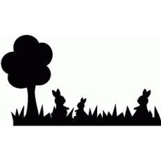 bunny scene silhouette