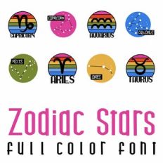 Zodiac Stars Full Color Font
