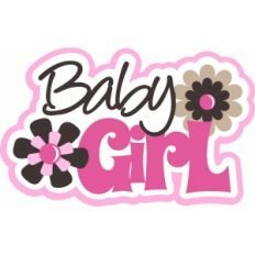 baby girl title with flowers
