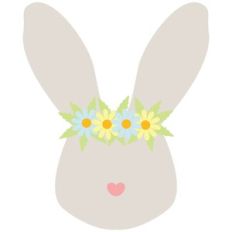 Bunny Head & Flowers