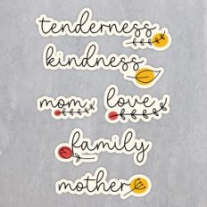 Mother's Day words stickers