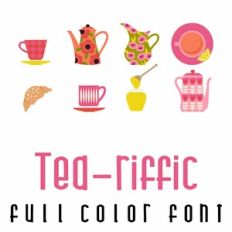 Tea-riffic Full Color Font
