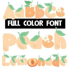 Peach Lemonade Color Font