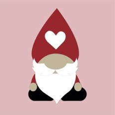 Standing Gnome Heart SVG