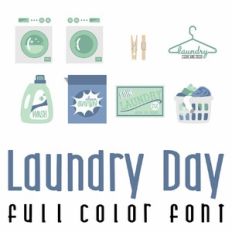 Laundry Day Full Color Font