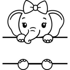 Elephant Split Monogram