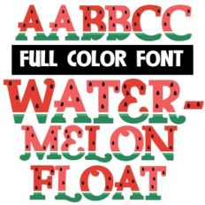 Watermelon Float Color Font