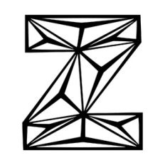 Letter Z low poly