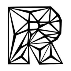 Letter R low poly