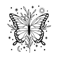 Mystical astrology butterfly
