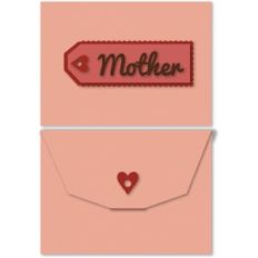 heart ribbon companion envelope for mother's day card