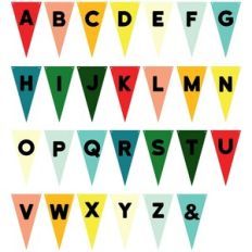 Vintage Pennant Garland Alphabet