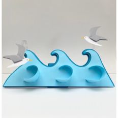 3D Wave Candy Holder With Seagull Mobile