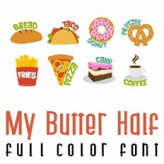 My Butter Half Full Color Font