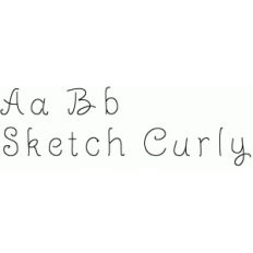 sketch curly font