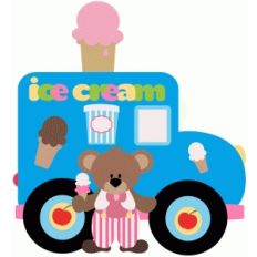 ice cream truck and bear