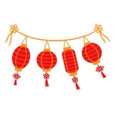 String of Chinese New Year Lanterns