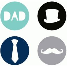 set of 4 male / dad icons