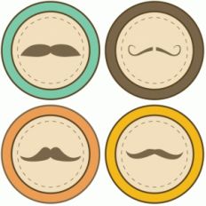 moustache labels