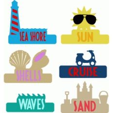 beach labels & tabs