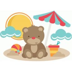 bear at the beach