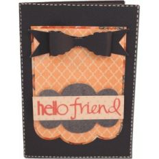hello friend card with 3d bow