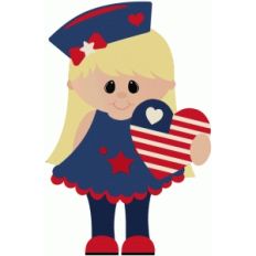 american girl holding heart
