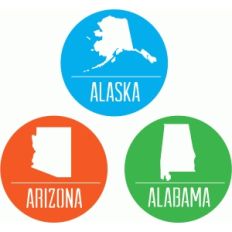 state badges - al ak az