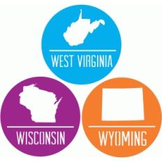 state badges - wv wi wy