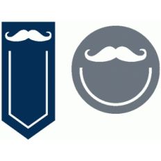 set of 2 moustache paperclips