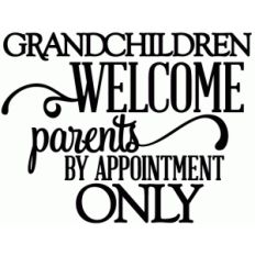 grandchildren welcome - vinyl phrase