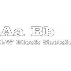 lw block sketch font