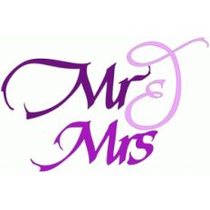 mr & mrs - calligraphic
