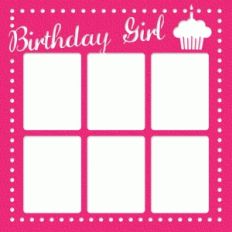 birthday girl photo frame