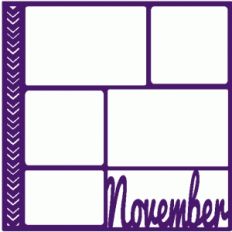 november scrapbook page / template / layout