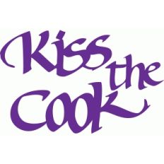 kiss the cook - calligraphy