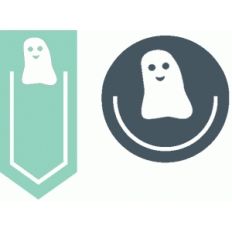 set of 2 ghost paperclips