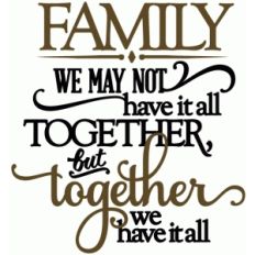 family together we have it all - vinyl phrase
