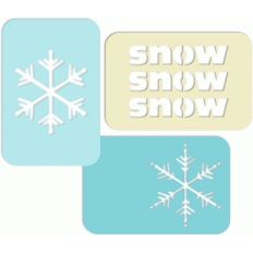 4x6 journaling snowflake card set