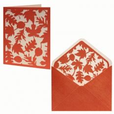 card envelope set falling leaves